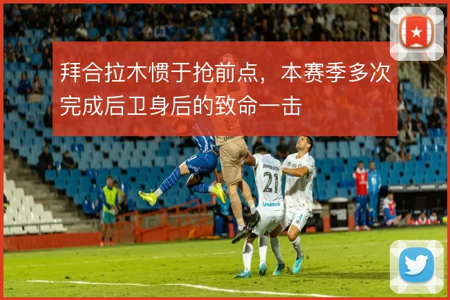 拜合拉木惯于抢前点,本赛季多次完成后卫身后的致命一击
